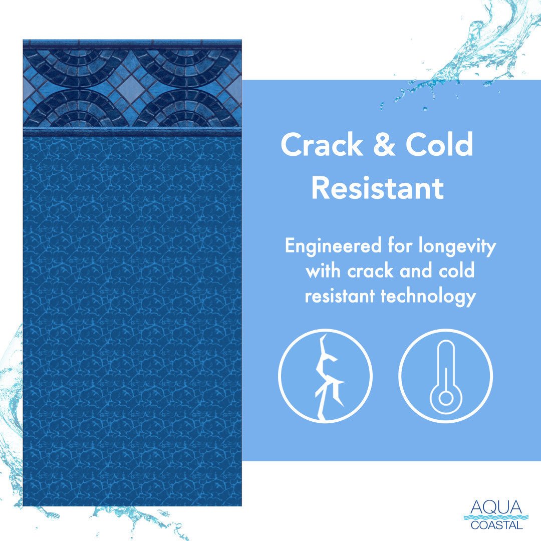 15' Round Cayman, Unibead Above Ground Liner, 52" Wall - interpools