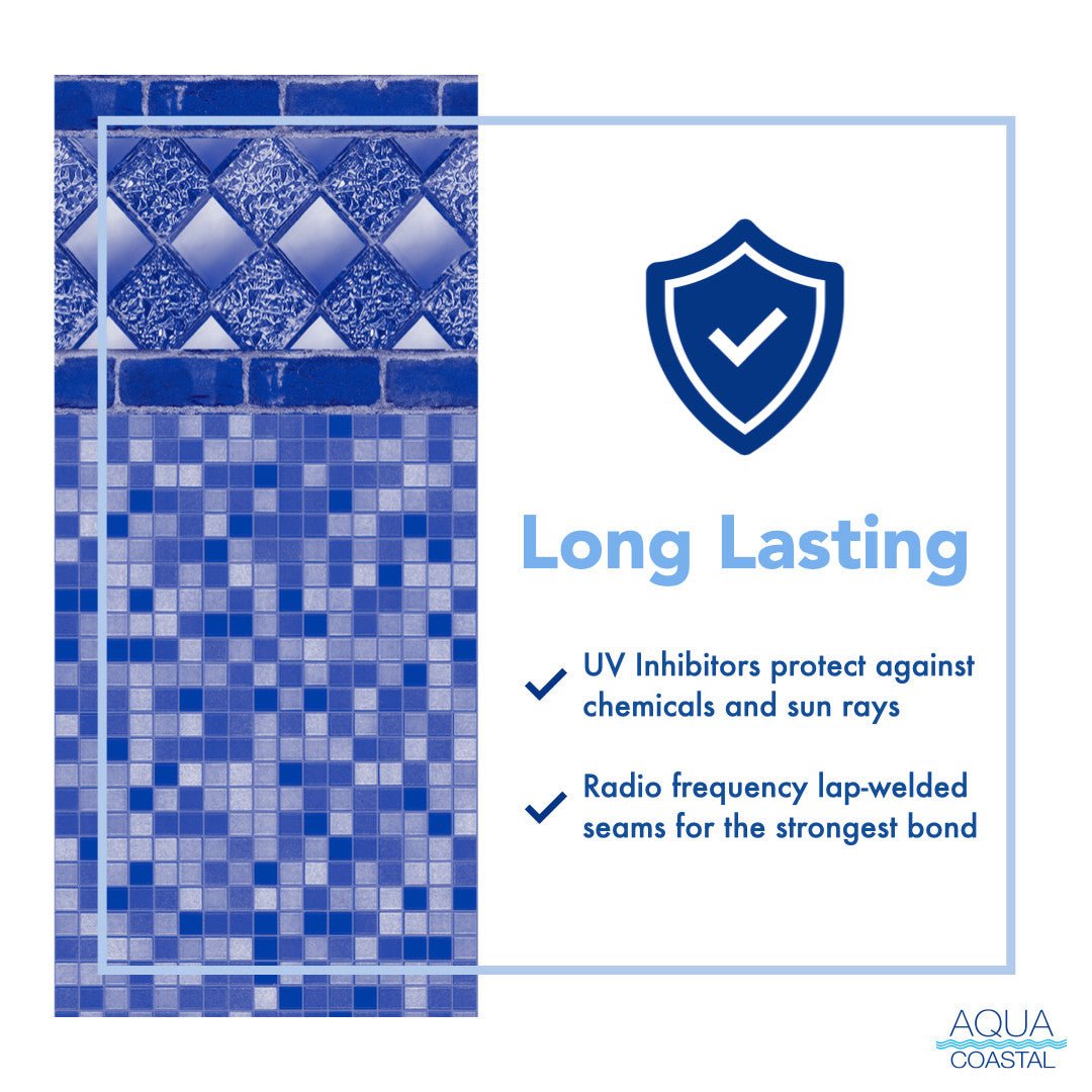 15' x 30' Oval Aruba, Unibead Above Ground Liner, 52" Wall - interpools