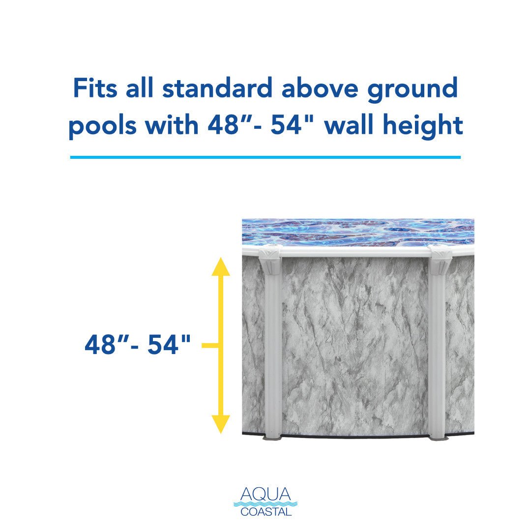 15' x 30' Oval Aruba, Unibead Above Ground Liner, 52" Wall - interpools