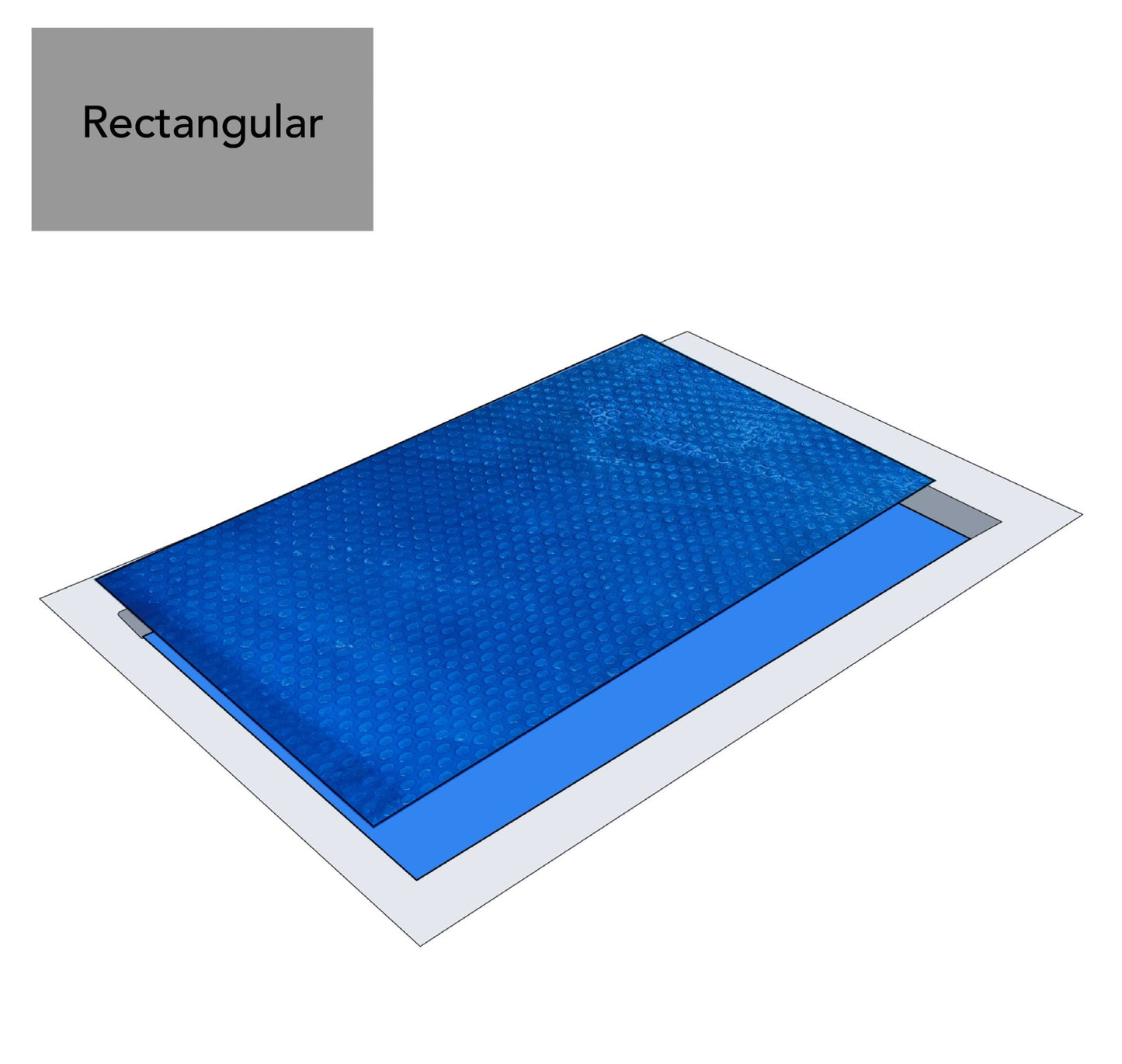 16' x 32' Rectangle Premium Blue Solar Blanket - interpools