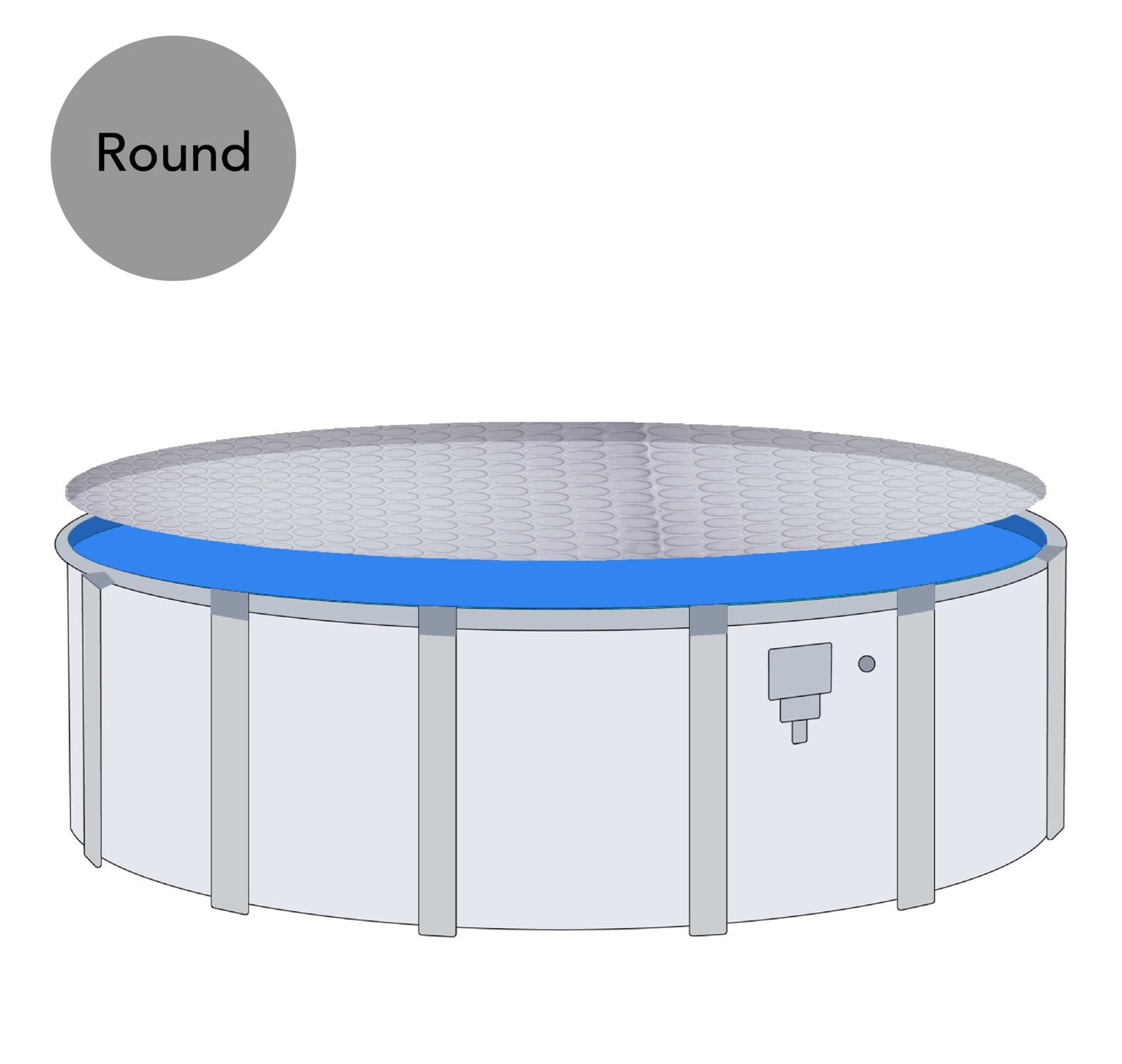 21' Round Clear Deluxe Solar Blanket - interpools