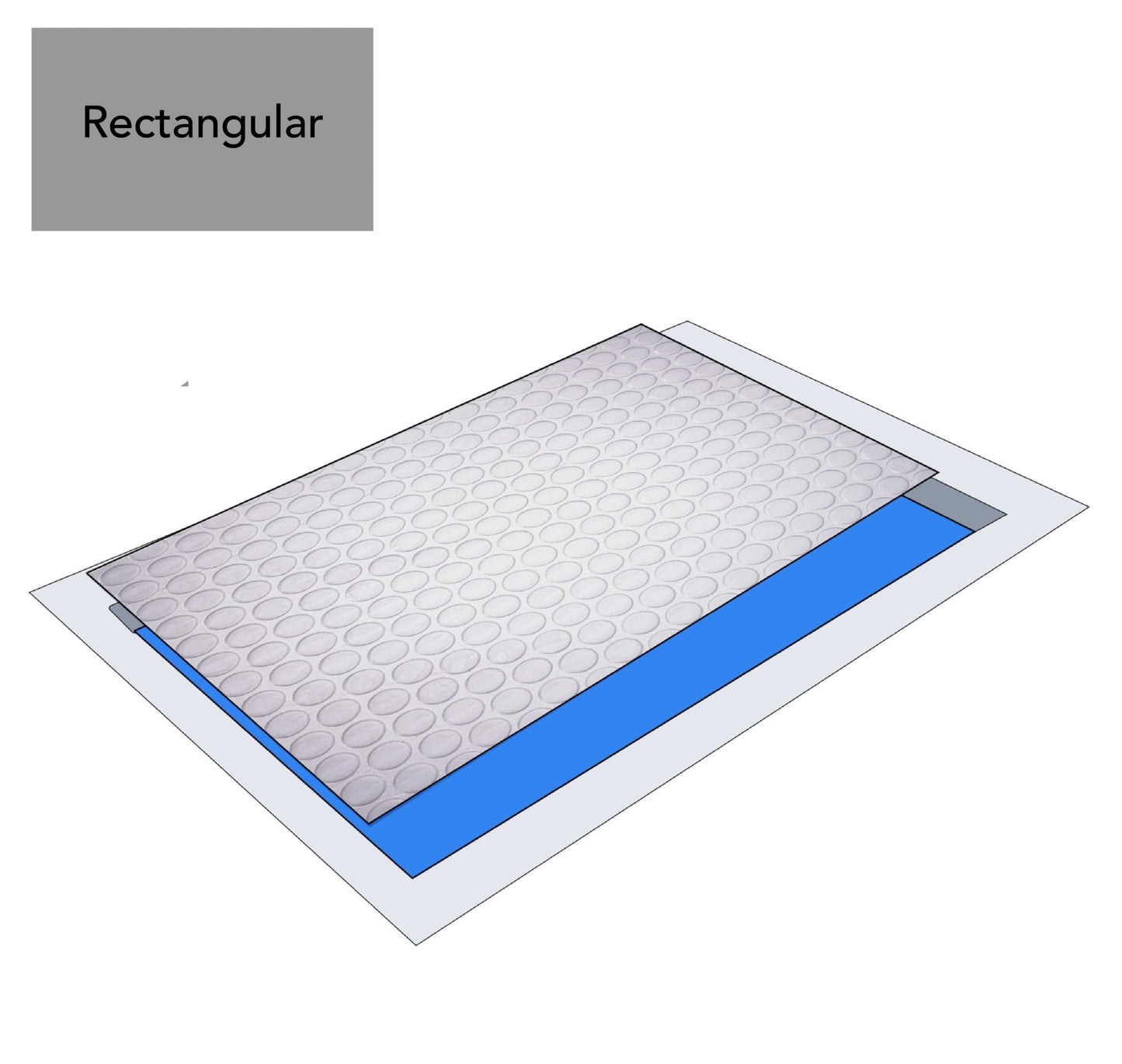 24' x 44' Rectangle Clear Deluxe Solar Blanket - interpools