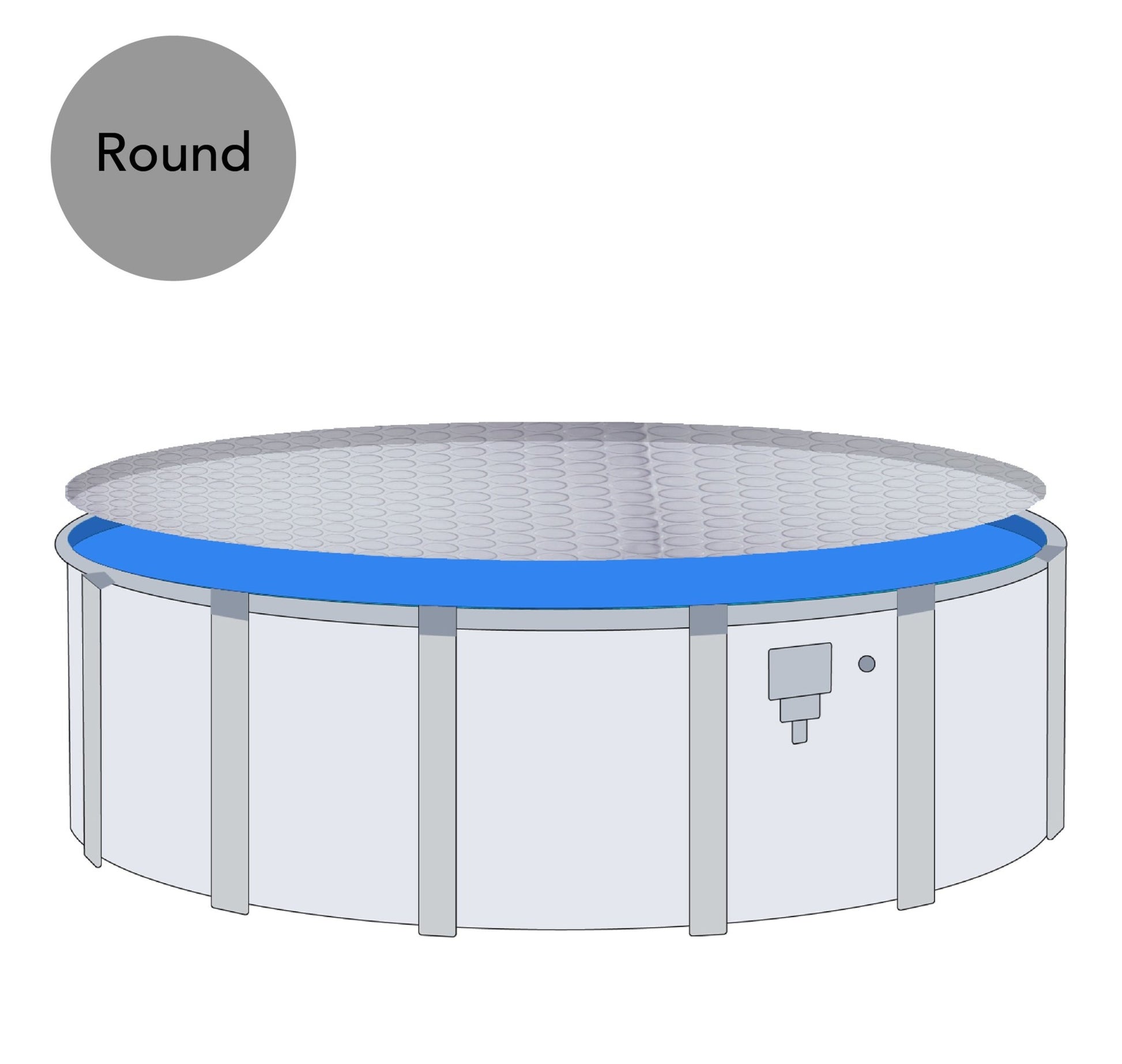 27' Round Clear Deluxe Solar Blanket - interpools