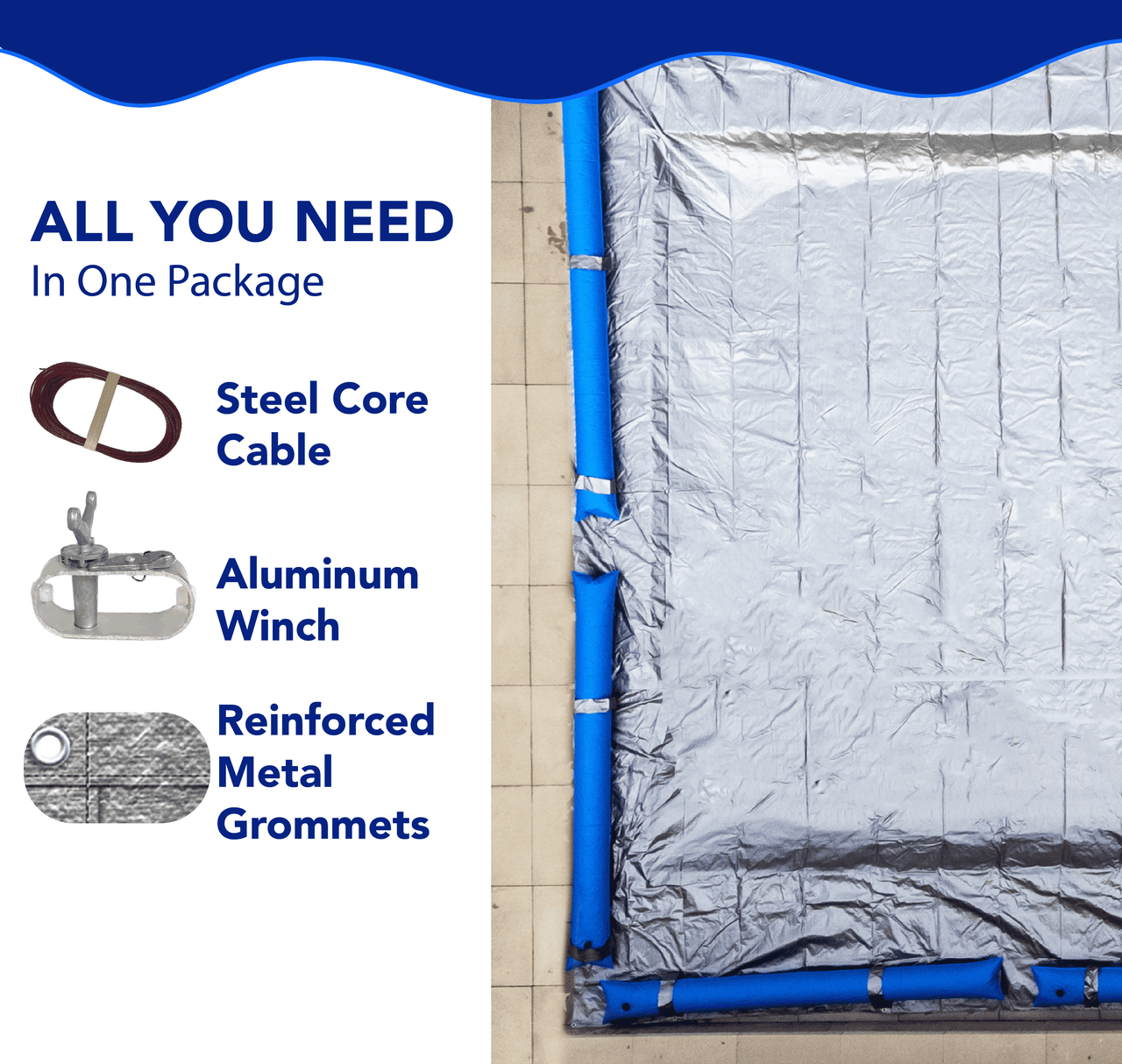 27' Round Platinum Pro - Shield Above Ground Winter Pool Cover - interpools
