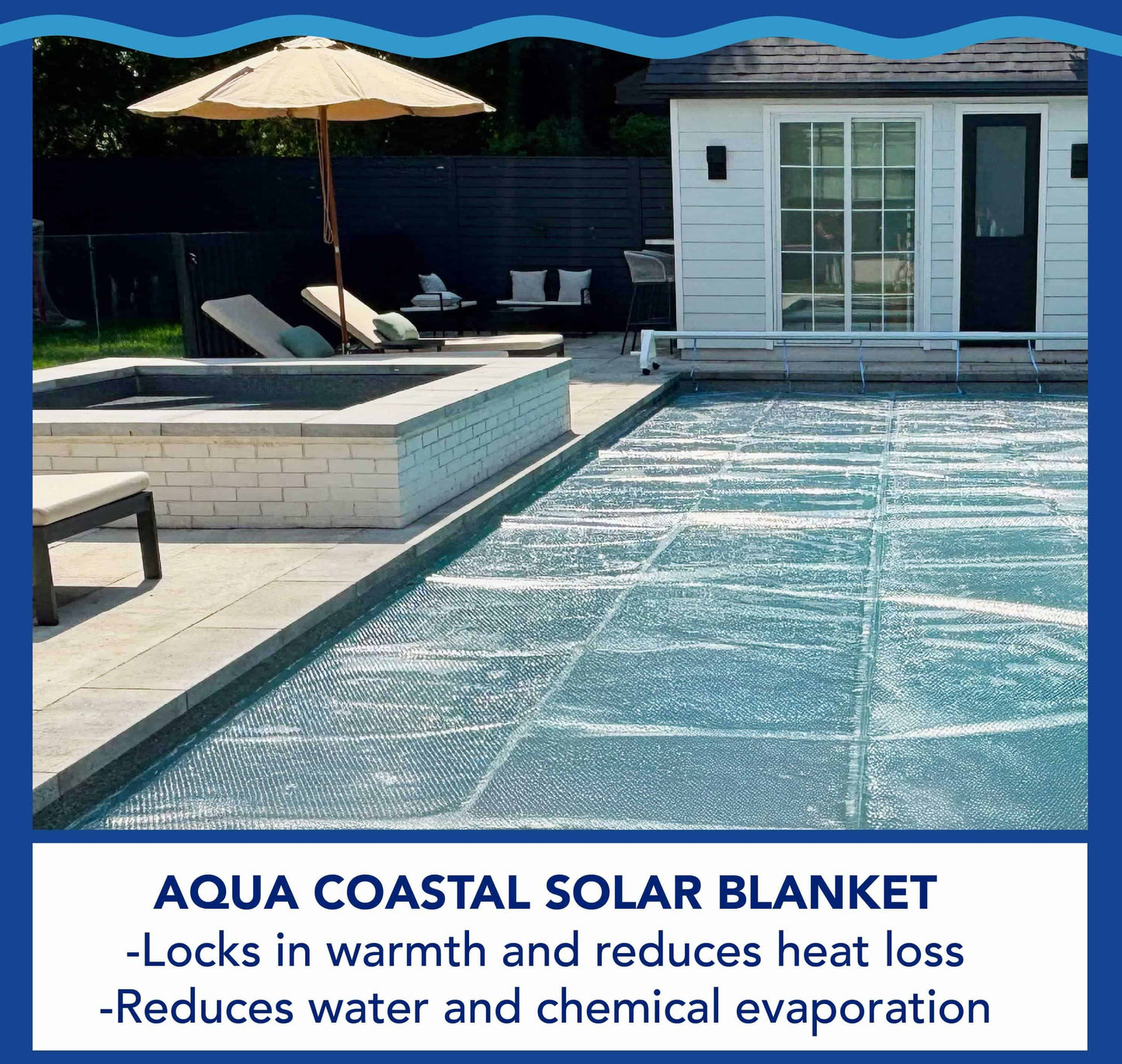16' x 32' Rectangle Clear Deluxe Solar Blanket