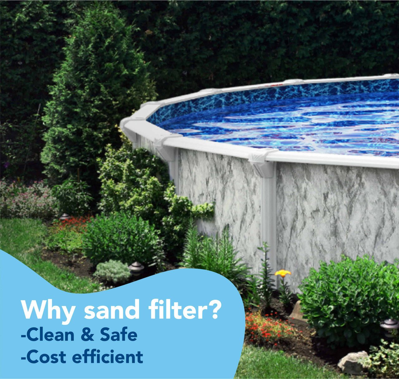 Aqua Coastal 14" Sand Filter/ 0.6 HP Pump, A/G System - interpools
