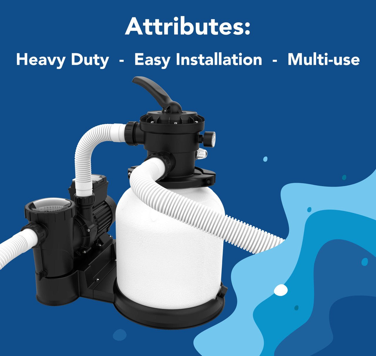 Aqua Coastal 14" Sand Filter/ 0.6 HP Pump, A/G System - interpools
