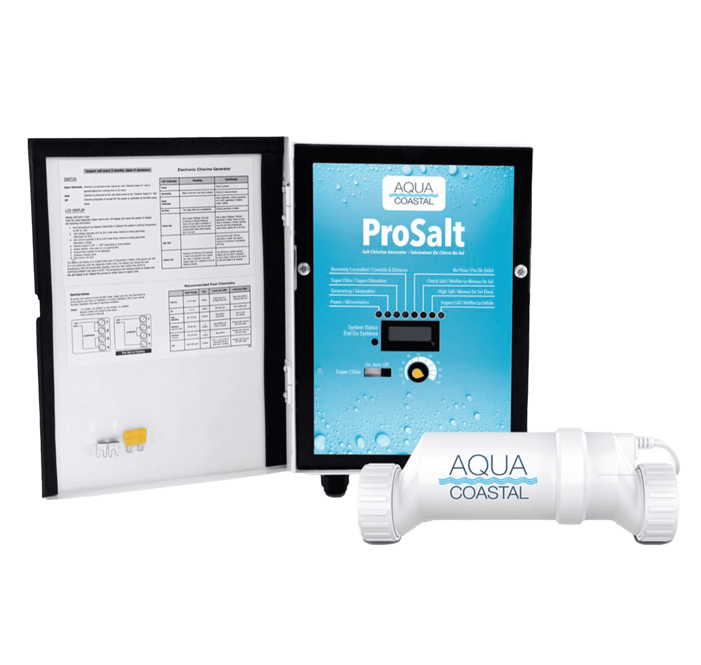 Aqua Coastal ProSalt Generator & 15K Gal Cell - interpools