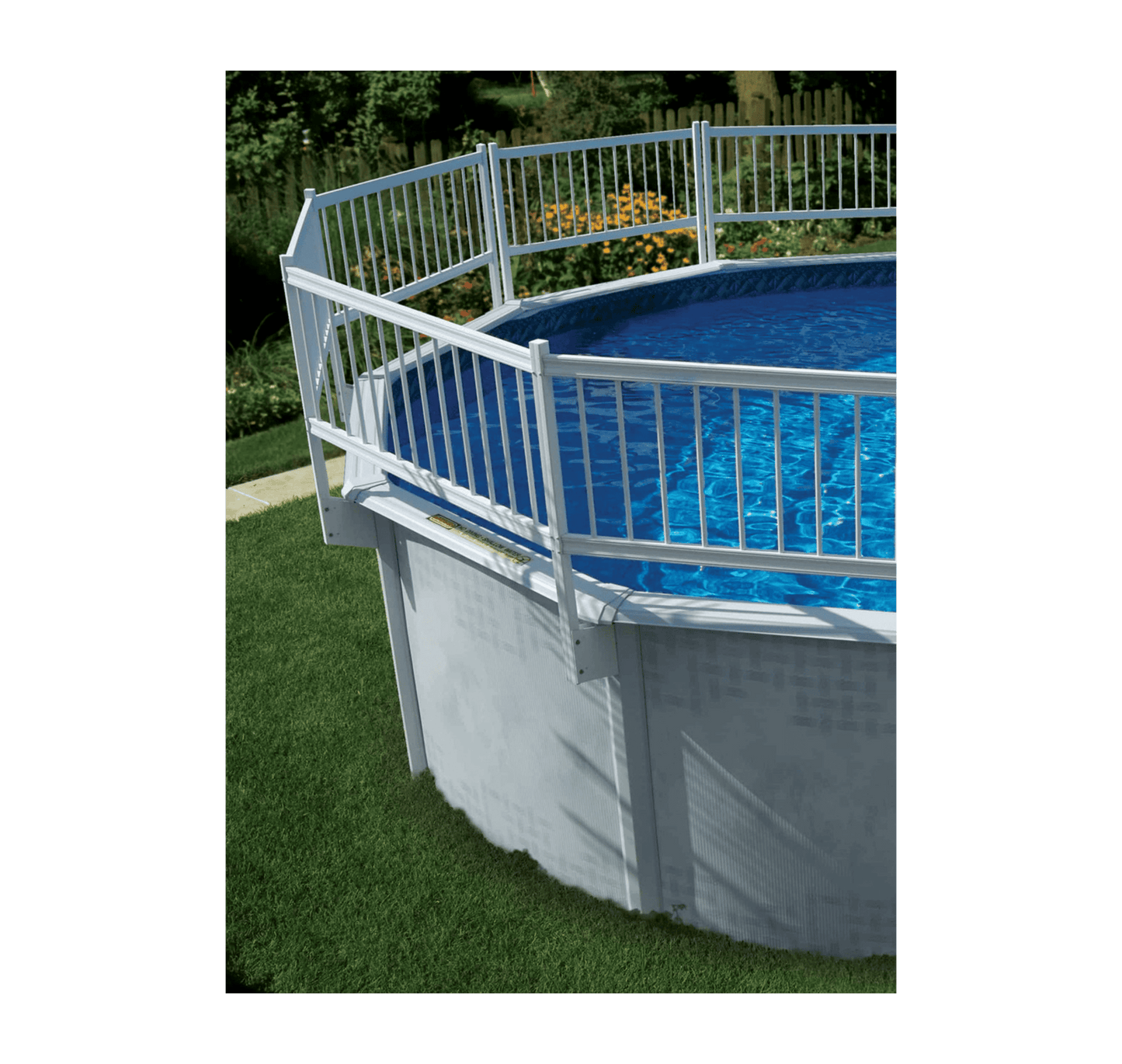 Base Kit A - 8 Sections Above Ground Pool Fence - interpools