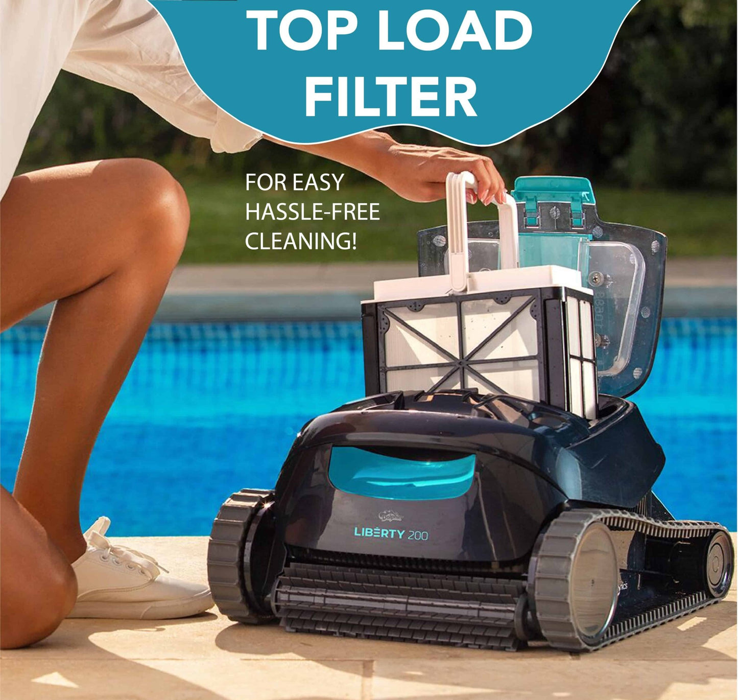 Dolphin Liberty 200 Cordless Robotic Pool Cleaner - interpools