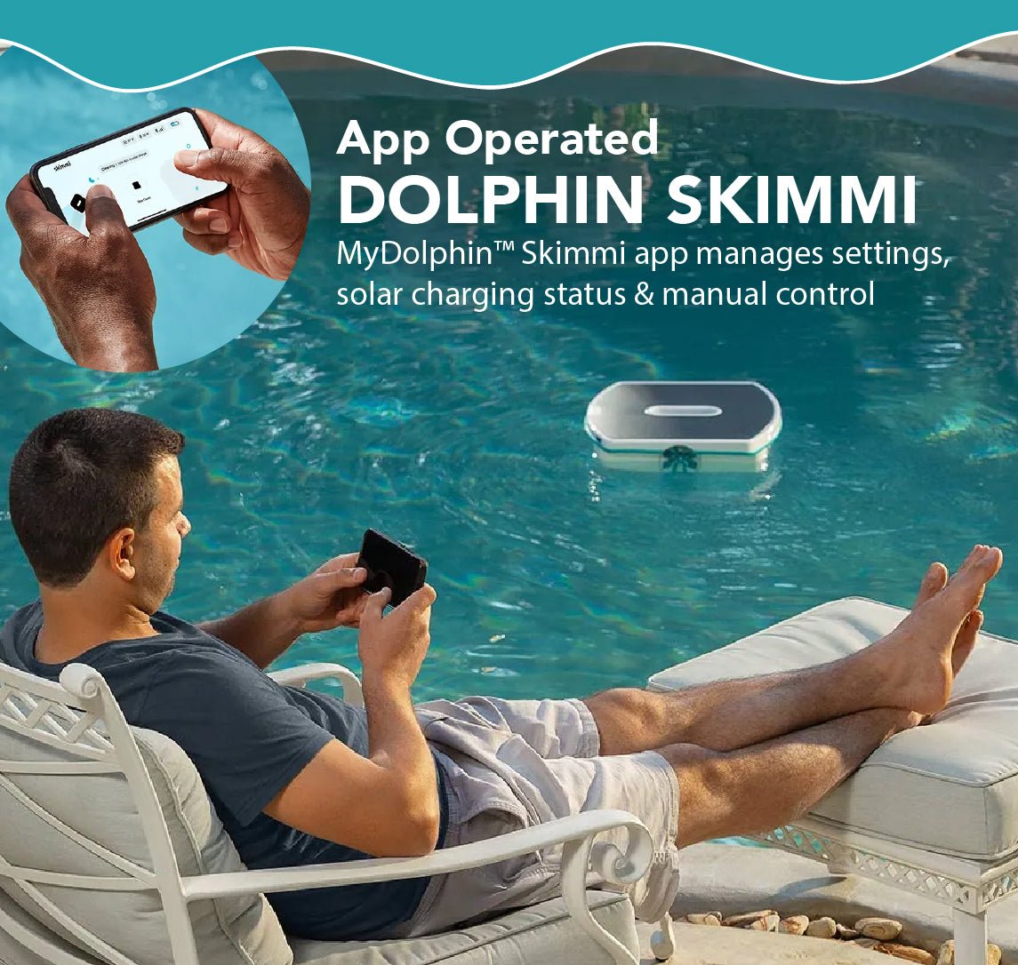 Dolphin Skimmi Solar - Powered Robotic Pool Skimmer - interpools