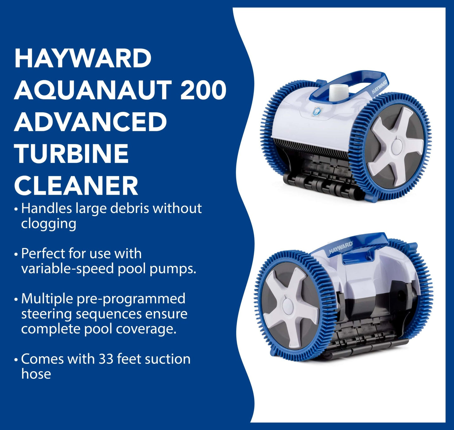 Hayward AquaNaut 200 Advanced Turbine Cleaner - interpools
