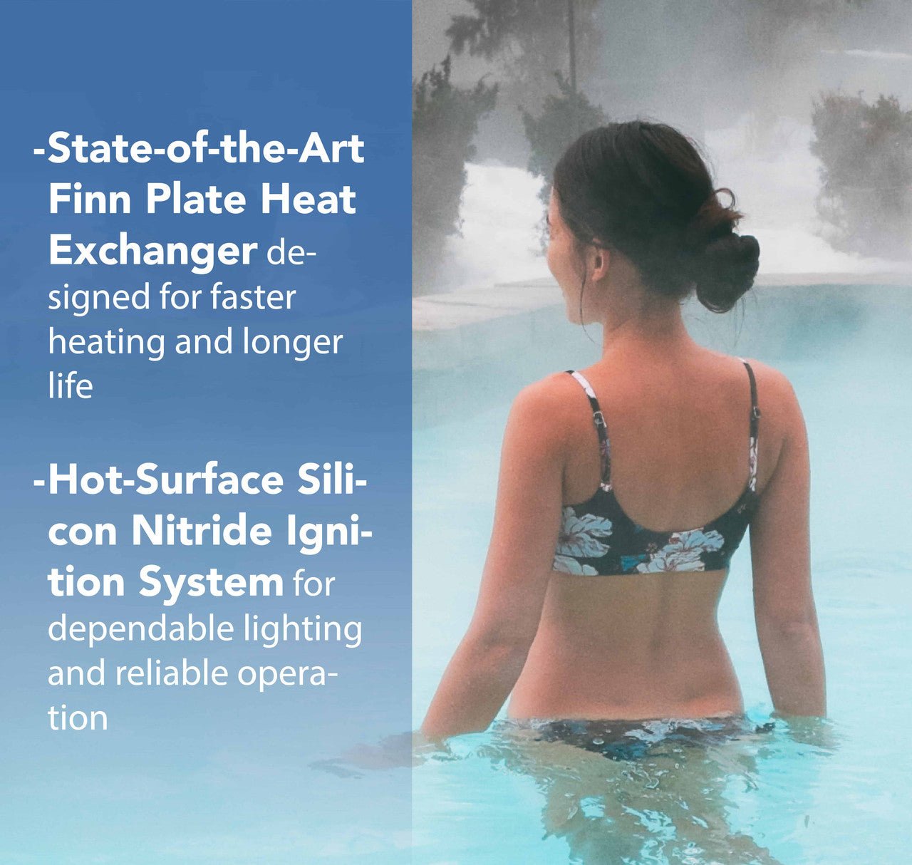 Hayward Universal 200,000 BTU H Series Low NOx Natural Gas Swimming Pool Heater - interpools