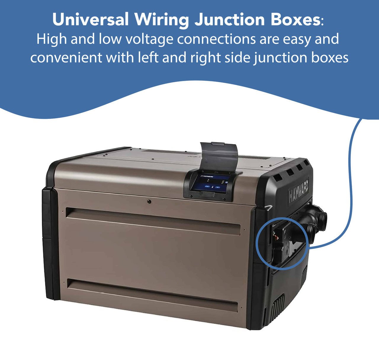 Hayward Universal 250,000 BTU H Series Low NOx Natural Gas Swimming Pool Heater - interpools