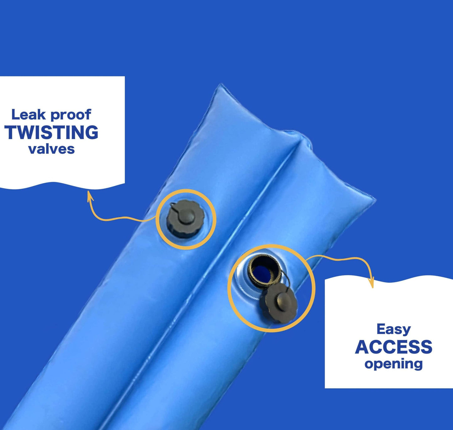 Heavy Duty Water Bag 10', Double Chamber with Twist Cap - interpools