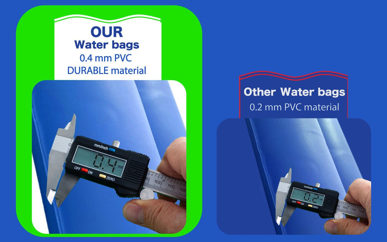 Heavy Duty Water Bag 8', Double Chamber with Twist Cap - interpools