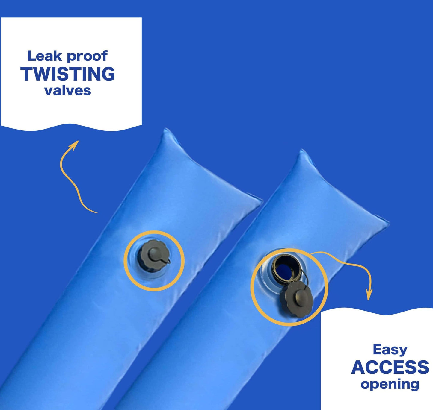 Heavy Duty Water Bag 8', Single Chamber with Twist Cap - interpools