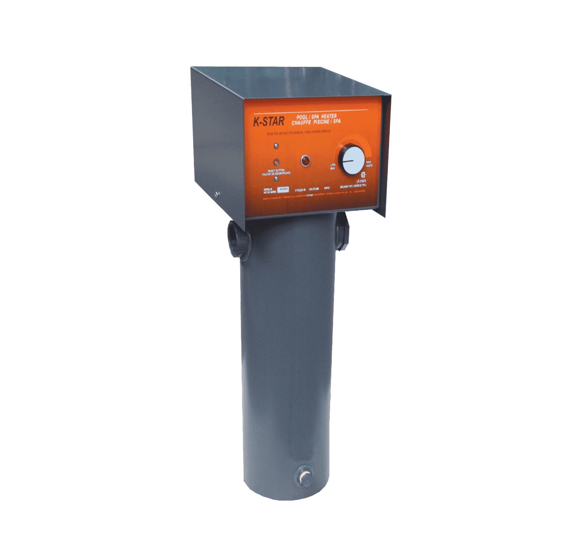 K - Star 10KW (65,000 L) Electric Pool/Spa Heater - interpools
