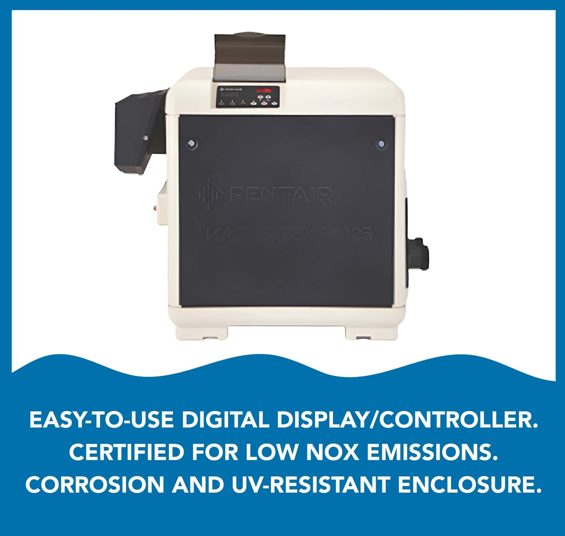 Pentair 125K BTU, Natural Gas MasterTemp Electronic Heater (461059) - interpools