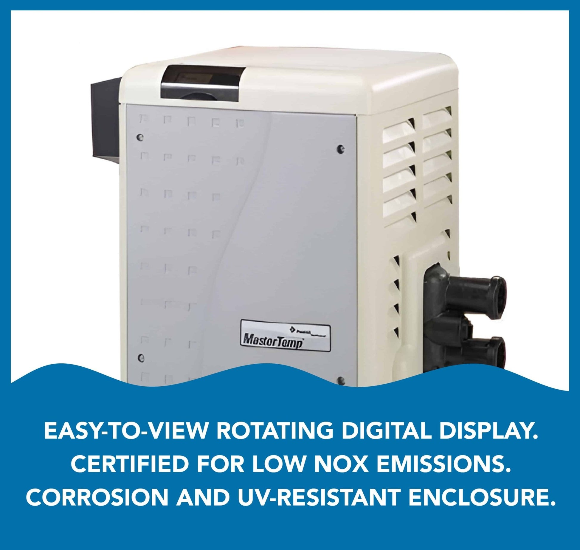 Pentair 250K BTU, Natural Gas MasterTemp Electronic Heater (460732) - interpools