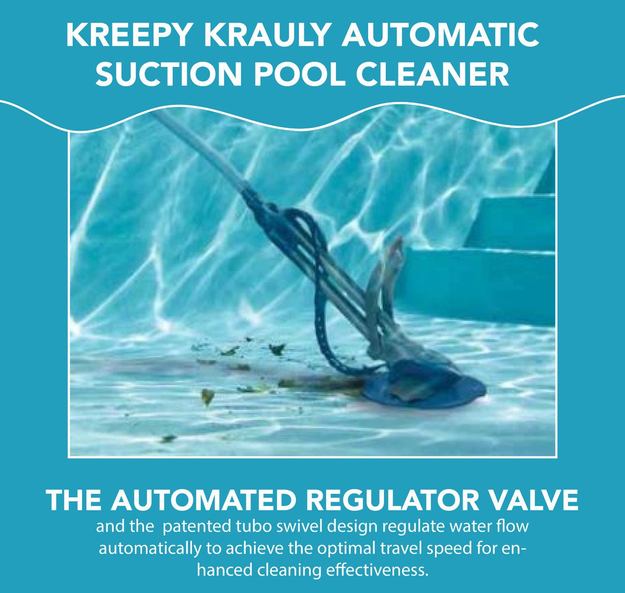 Pentair K70409 Kreepy Krauly Classic Inground Automatic Suction Pool Cleaner - interpools