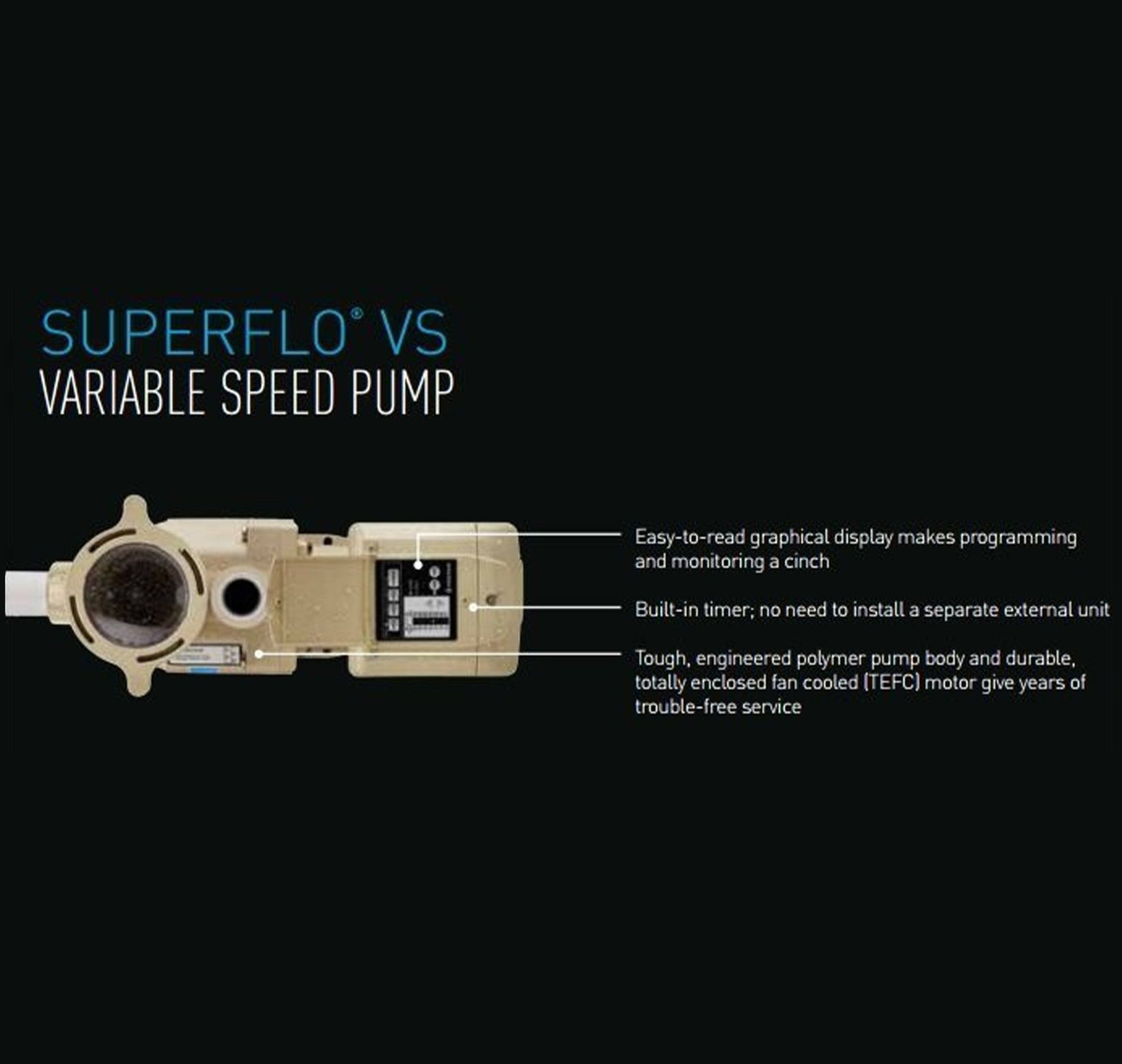 Pentair SuperFlo Variable Speed VST Pump 110/230V - interpools