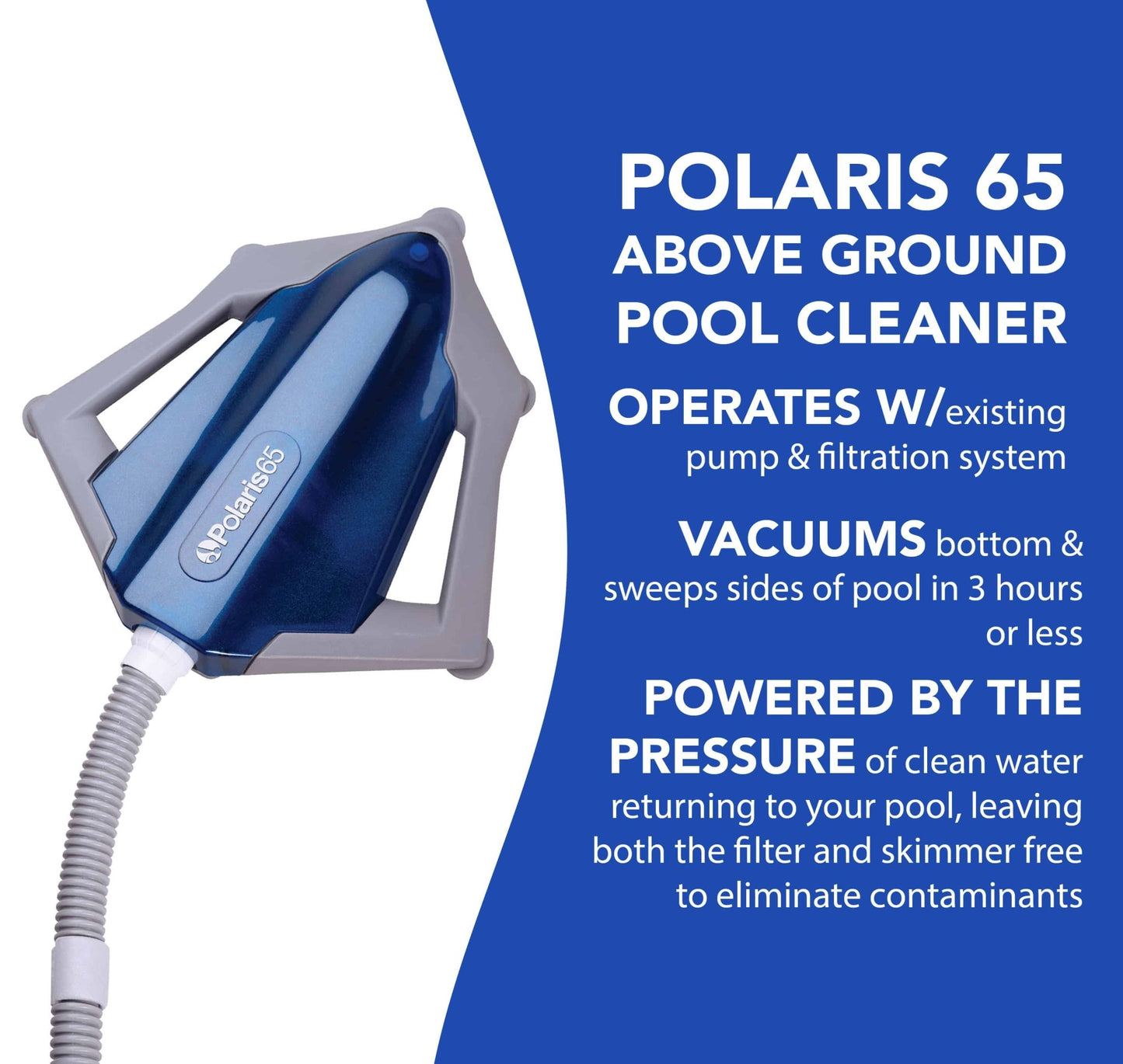 Polaris 65 Above Ground Pool Cleaner - interpools