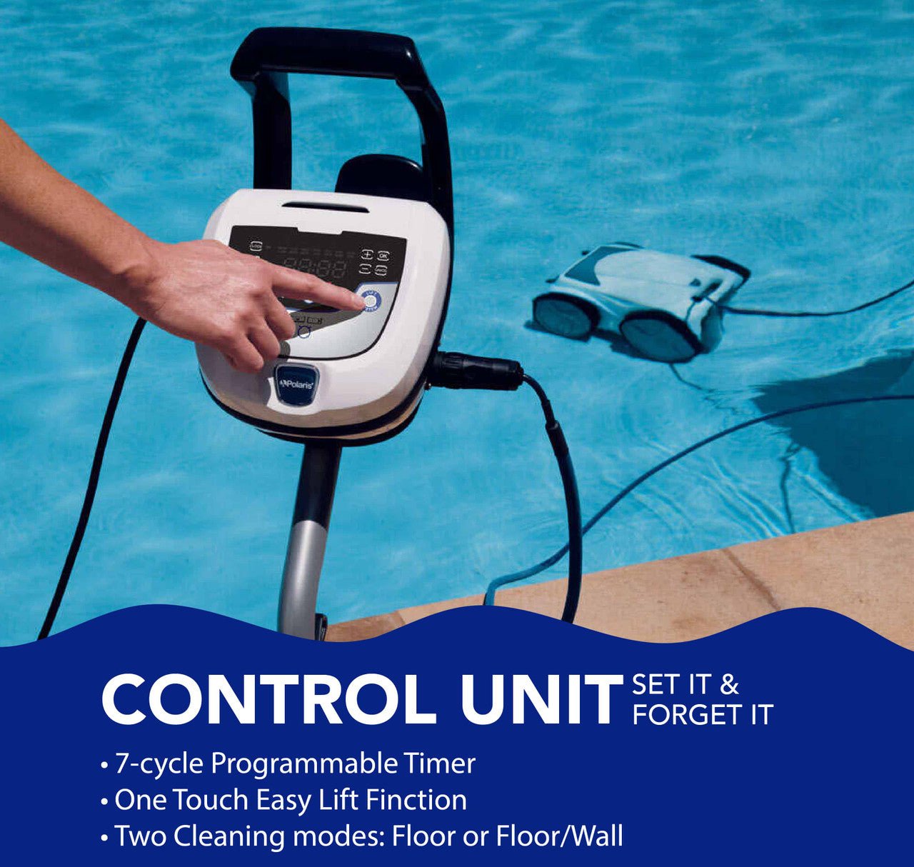 Polaris P945 Premium Robotic Automatic Pool Cleaner & Cart - interpools