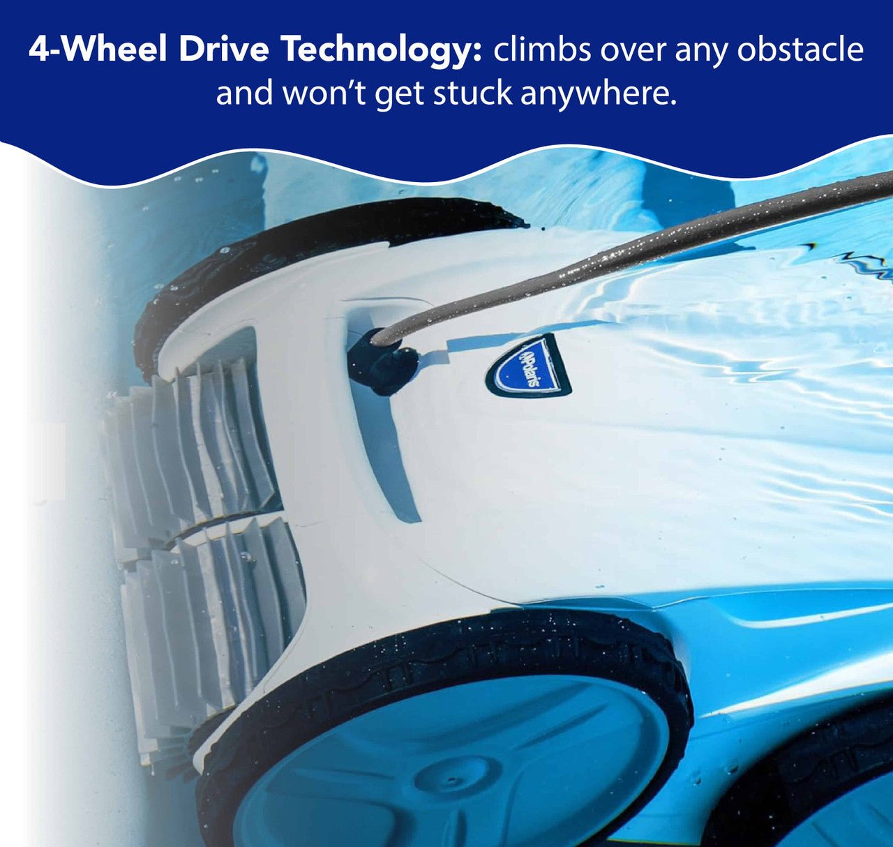 Polaris P945 Premium Robotic Automatic Pool Cleaner & Cart - interpools