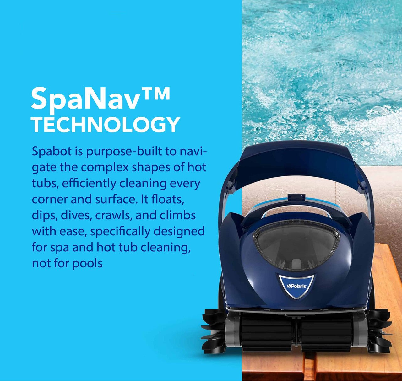 Polaris Spabot Cordless Automatic Spa & Hot Tub Cleaner - interpools