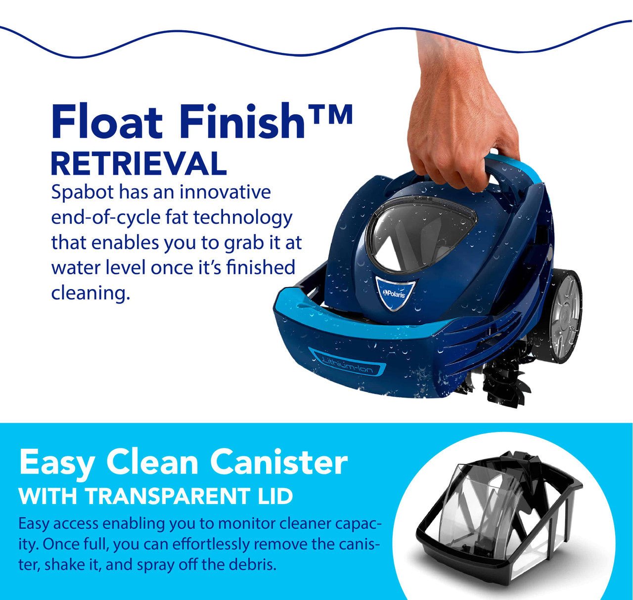 Polaris Spabot Cordless Automatic Spa & Hot Tub Cleaner - interpools