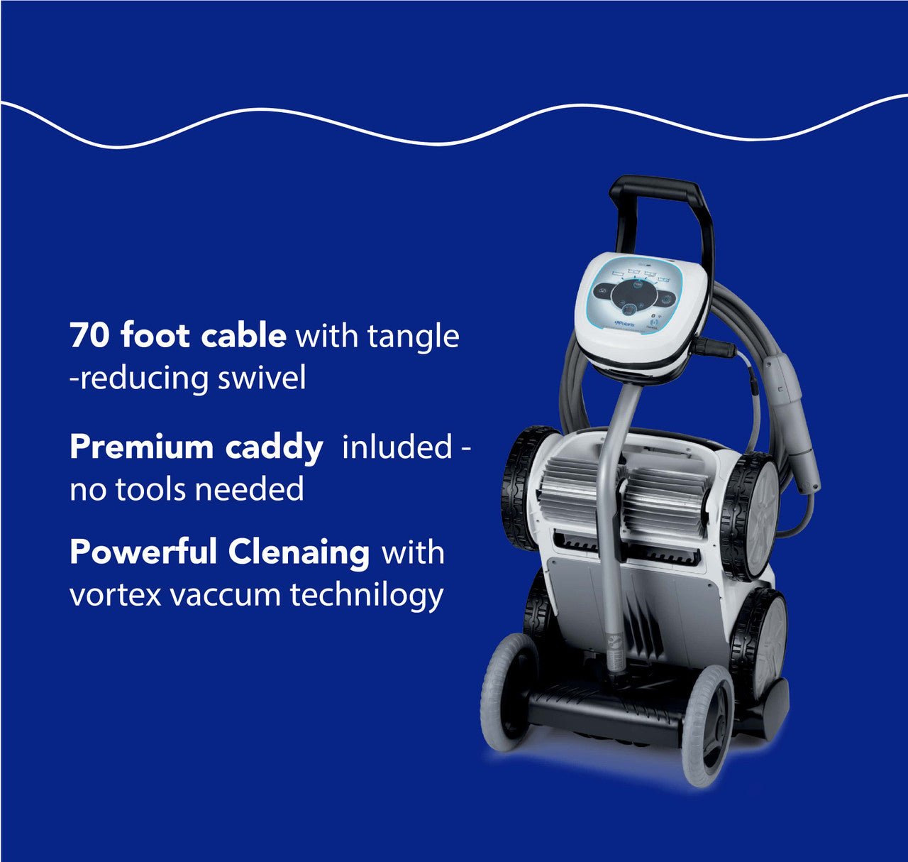 Polaris VRX IQ PLUS Robotic Pool Cleaner - interpools