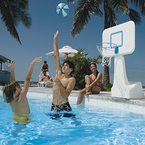 PoolSport Stainless Steel Portable Pool Basketball Game Combo - interpools