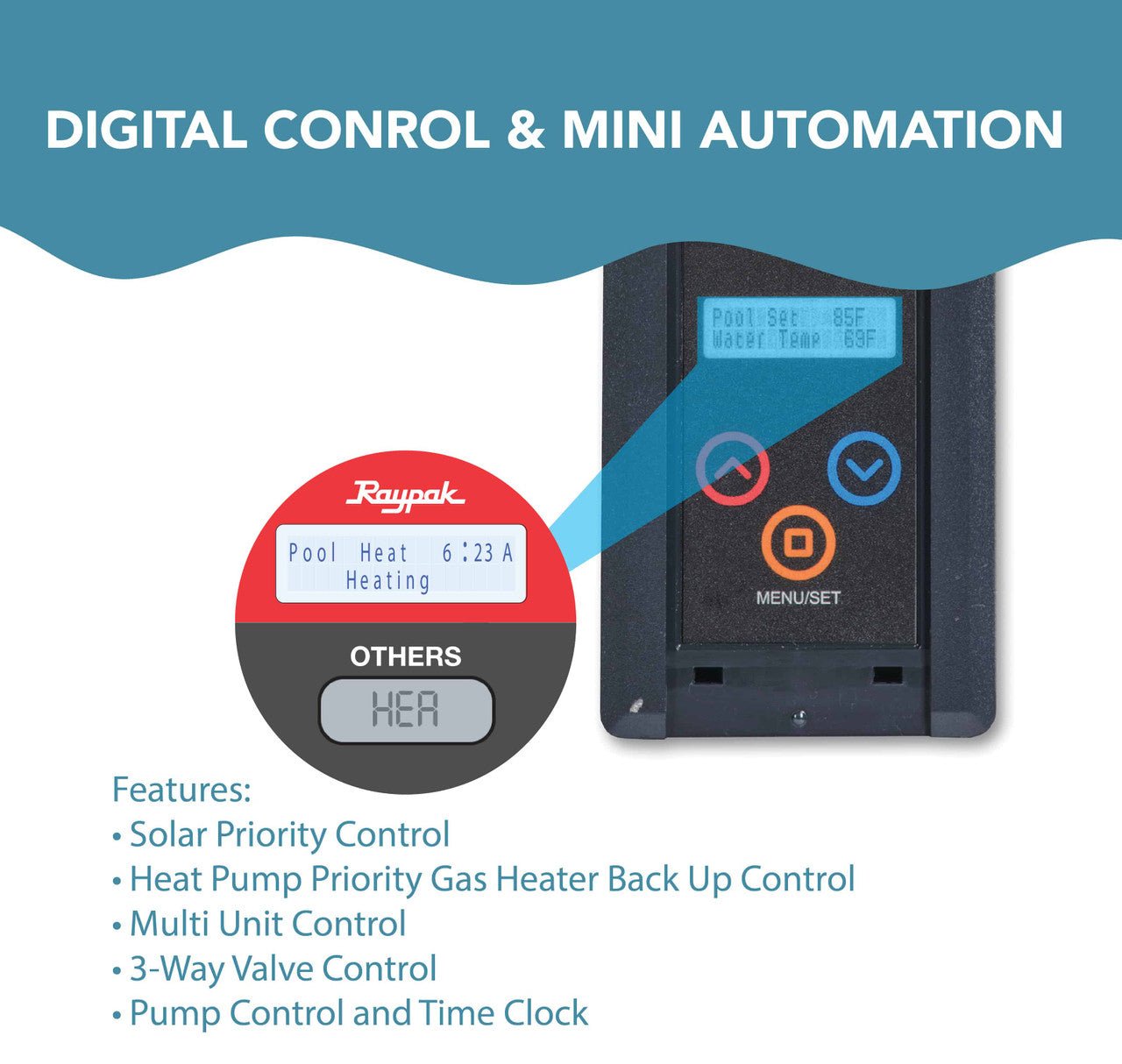 RayPak 80,000 BTU Heat Pump 4450 - interpools
