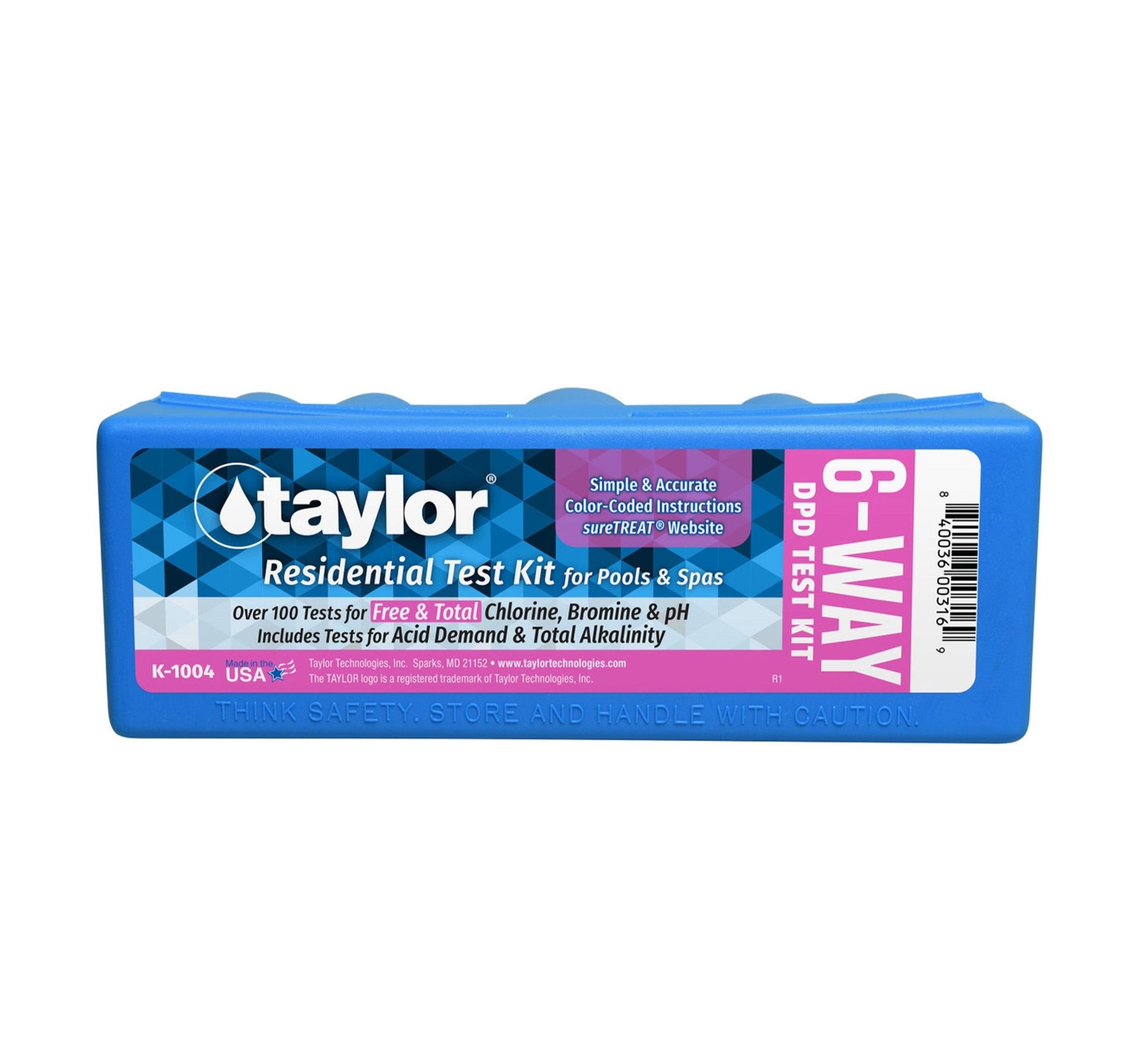 Taylor K1004 Professional 6 Way Test Kit - interpools