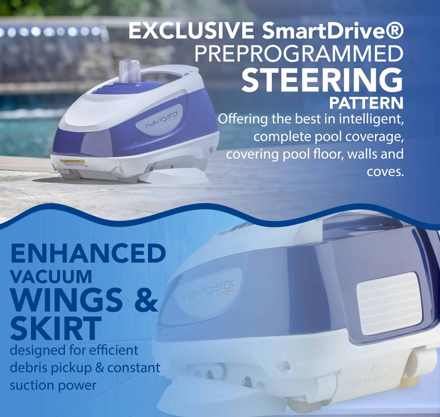 Vinyl Pools Hayward Navigator Pro Inground Pool Cleaner W3925ADV - interpools