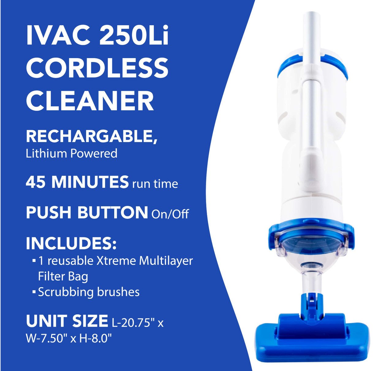 Water Tech iVac250Li Pool Cleaner - interpools