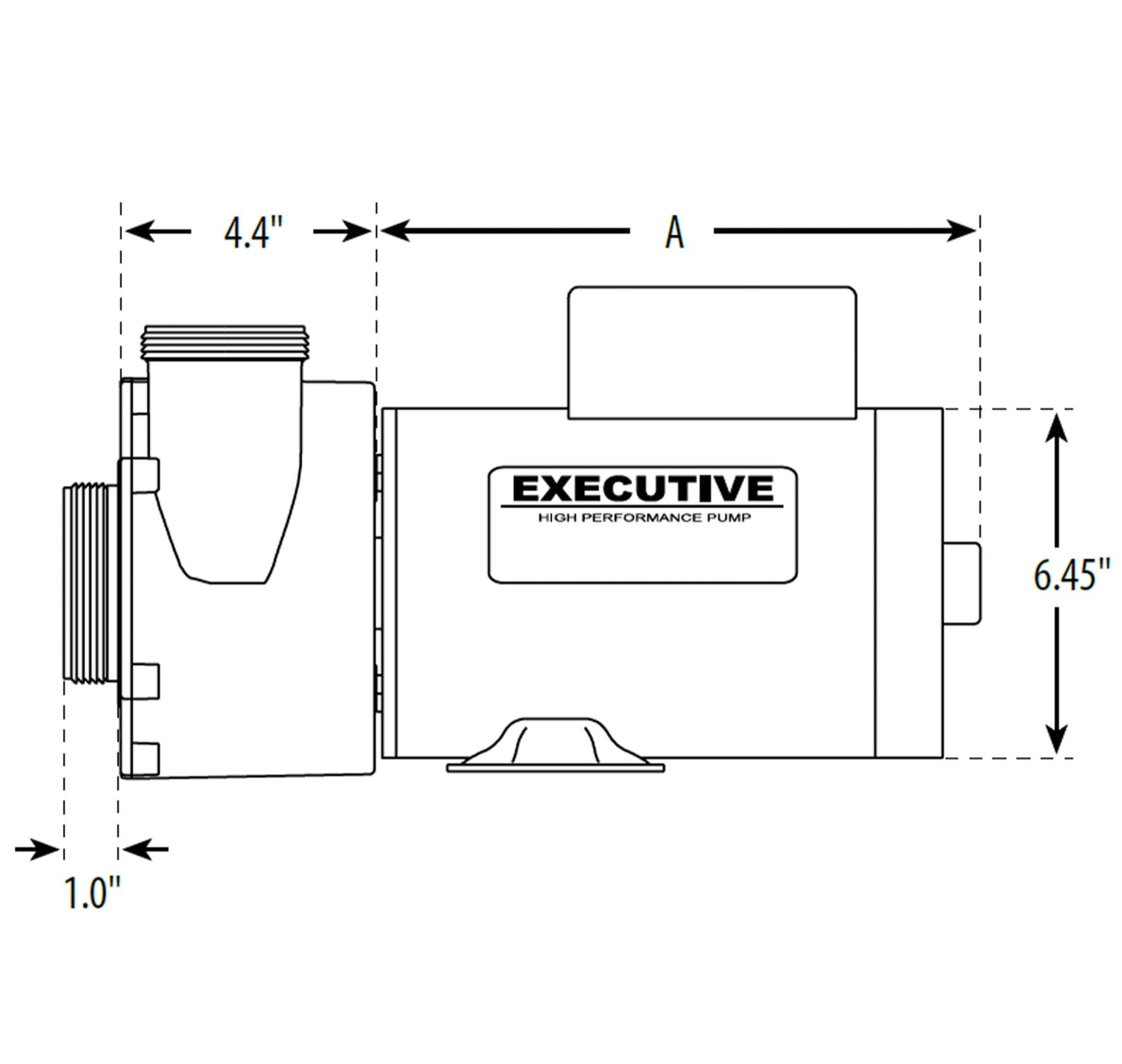 Waterway Executive 56 - Frame, 3 HP 2 Speed Pump - interpools