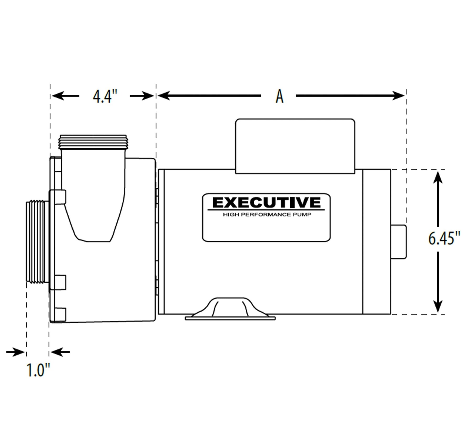Waterway Executive 56 - Frame, 3 HP 2 Speed Pump - interpools
