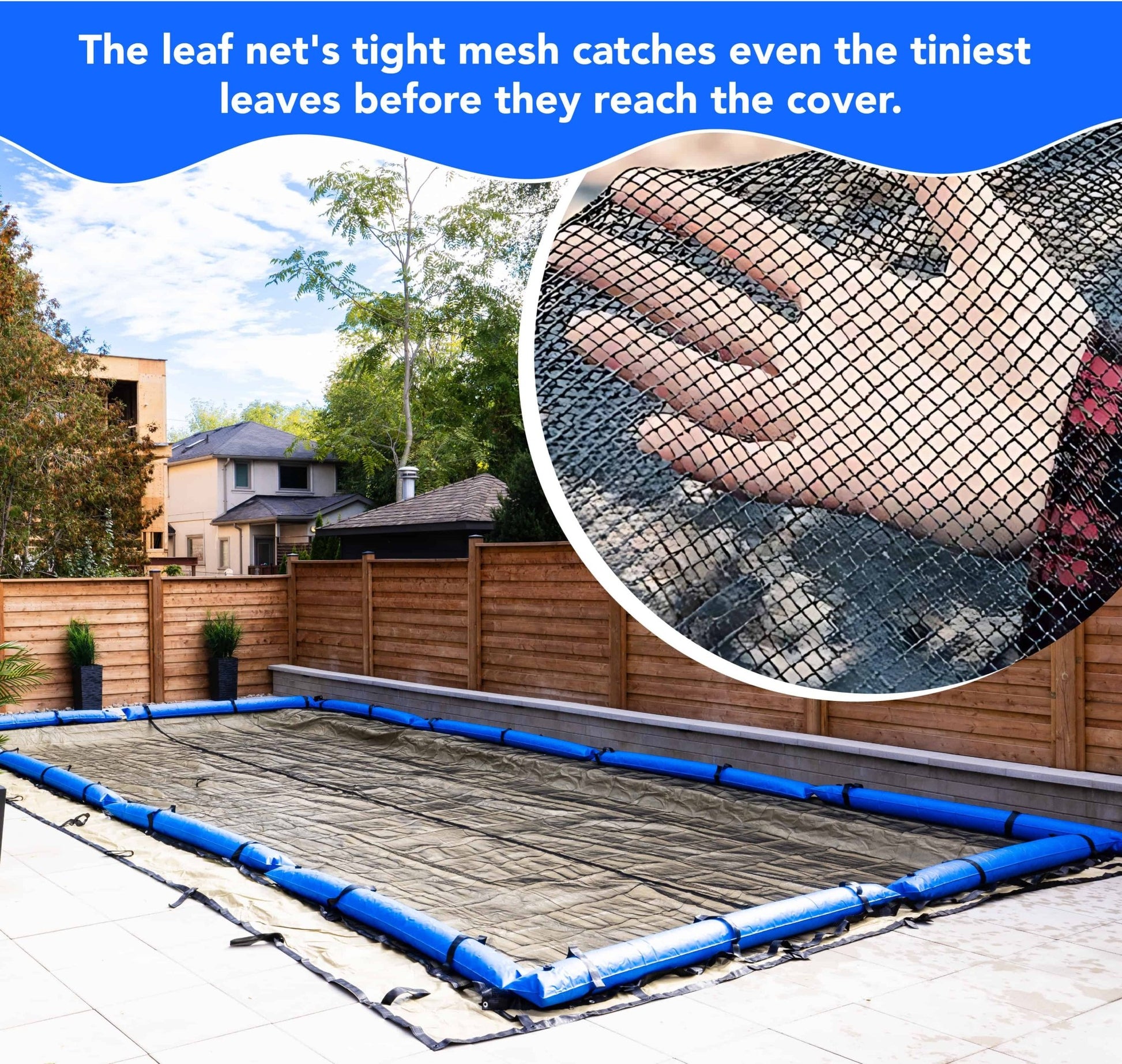 15' Round Leaf Net - interpools