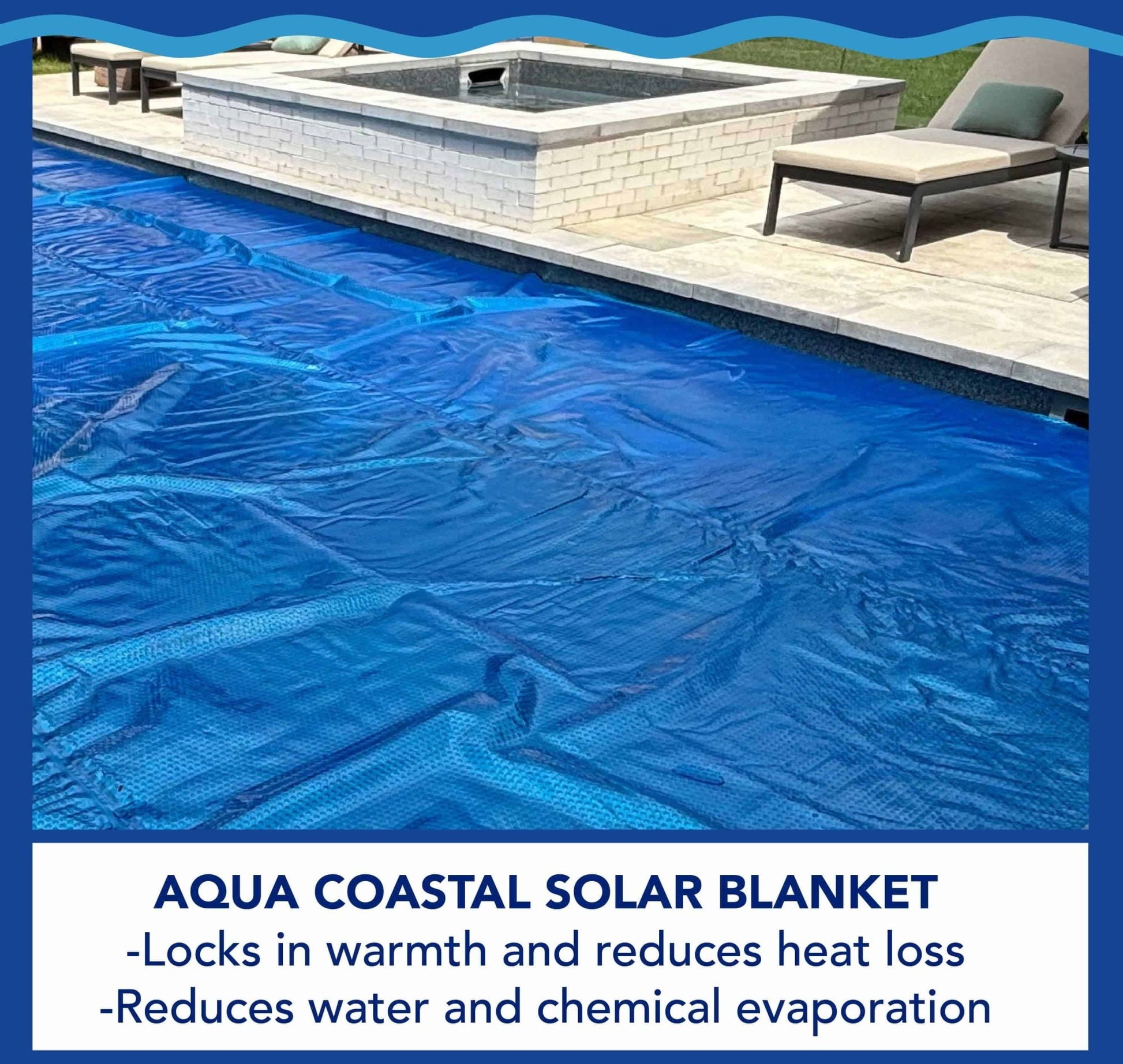 15' Round Premium Blue Solar Blanket - International Pool & Spa
