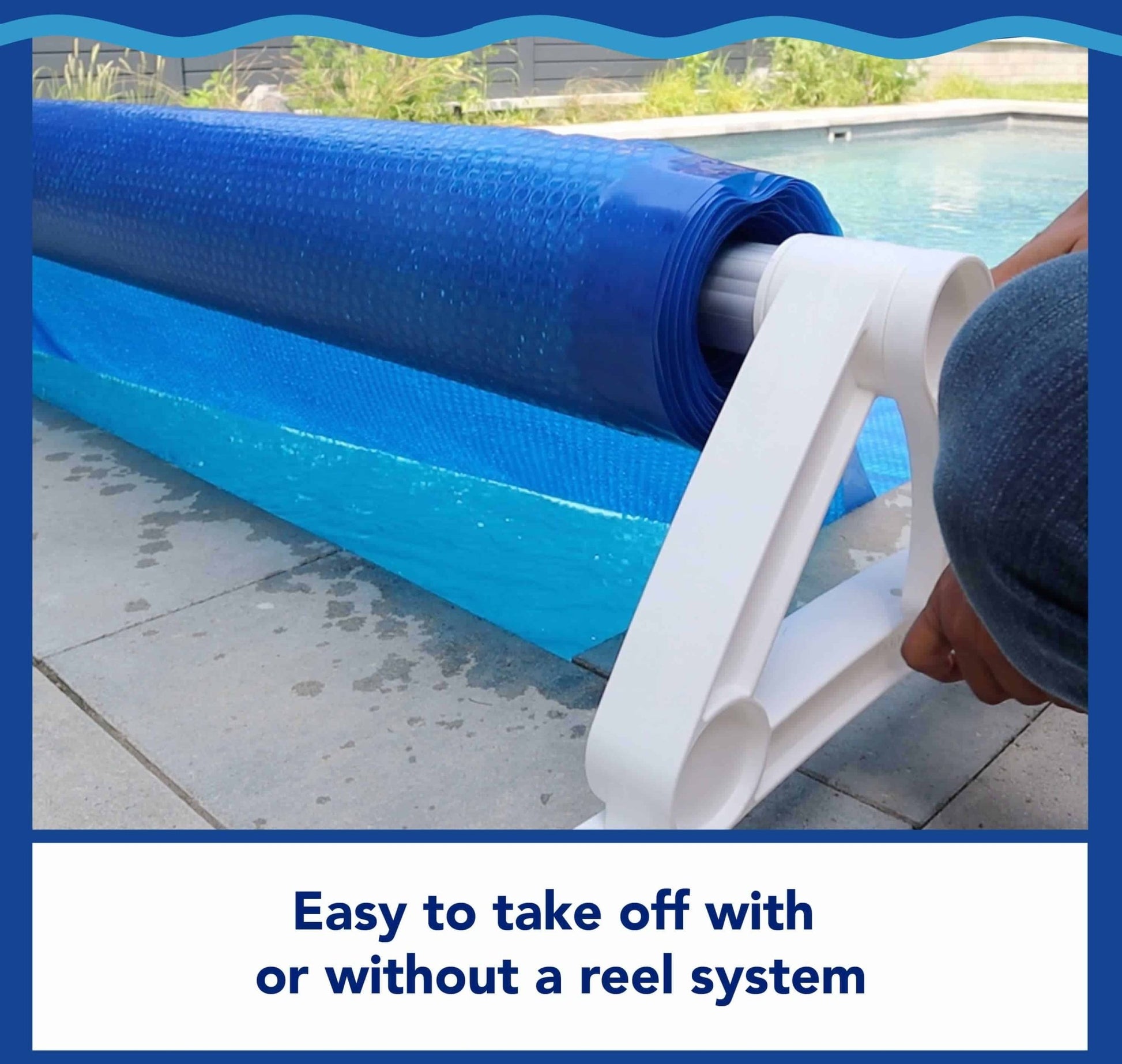 15' x 24' Oval Deluxe Blue A/G Solar Blanket - International Pool & Spa