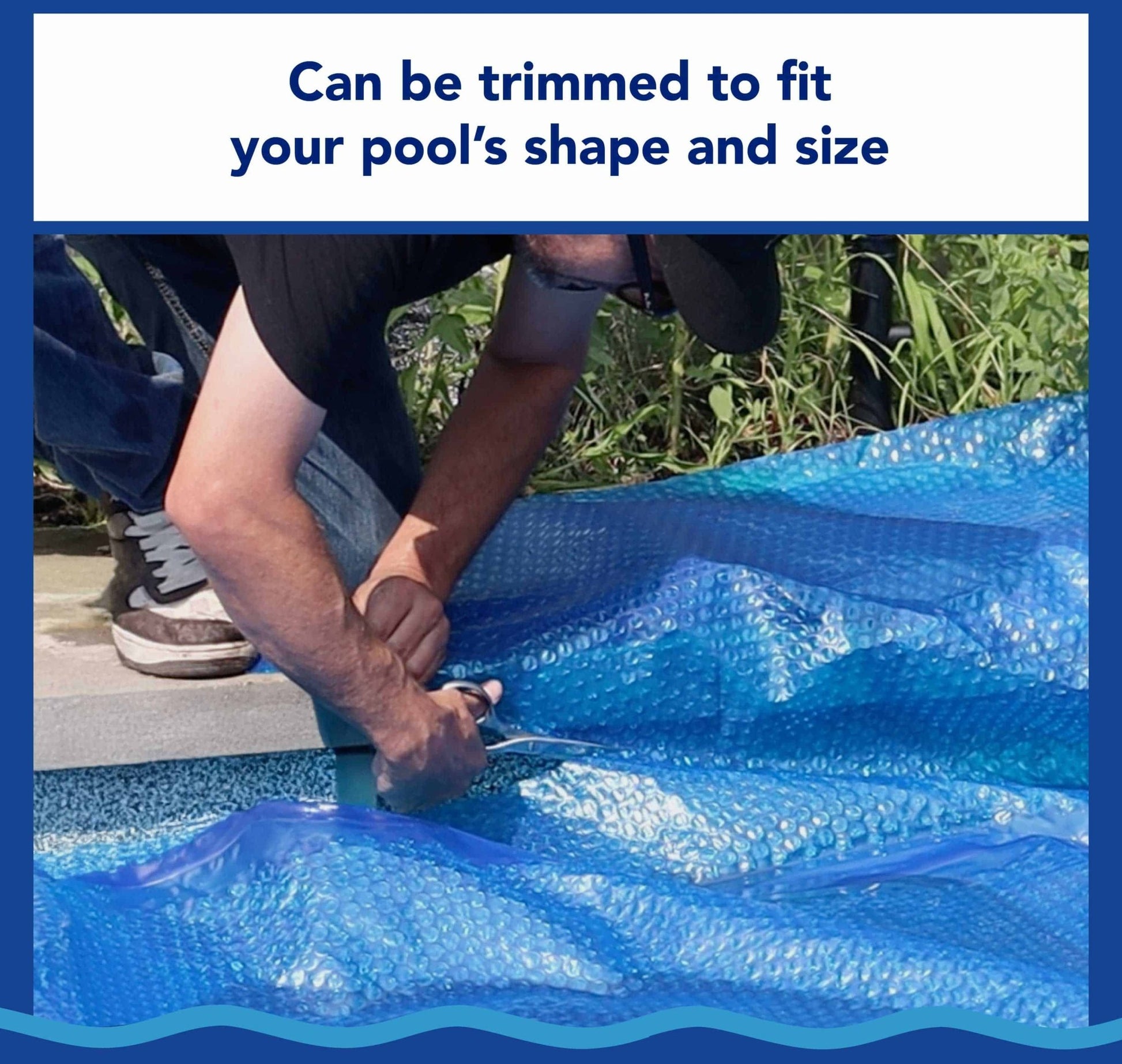 15' x 30' Oval Premium Blue Solar Blanket - International Pool & Spa