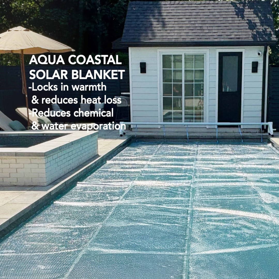 16' x 32' Oval Clear Deluxe Solar Blanket - International Pool & Spa