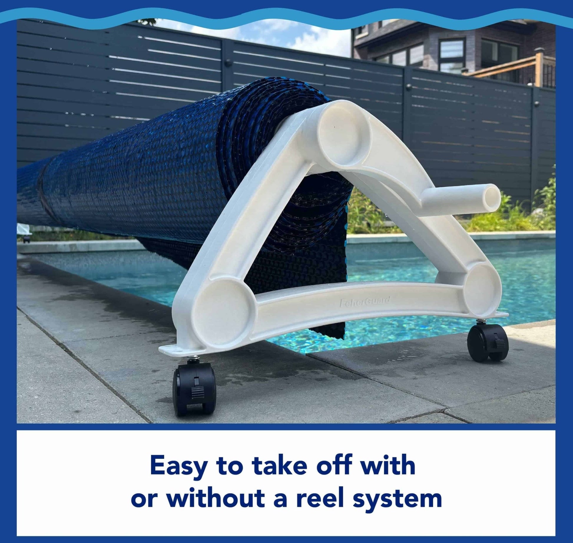 16' x 32' Oval Premium Black and Blue Solar Blanket - International Pool & Spa