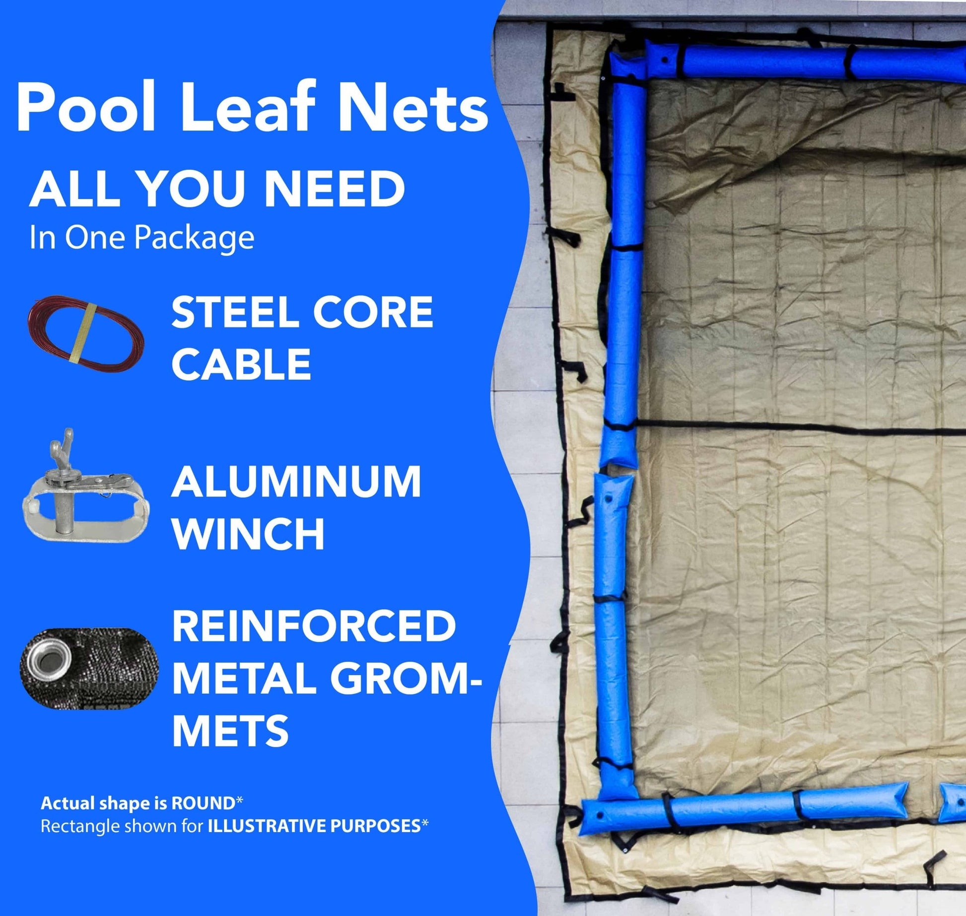 30' Round Leaf Net - interpools