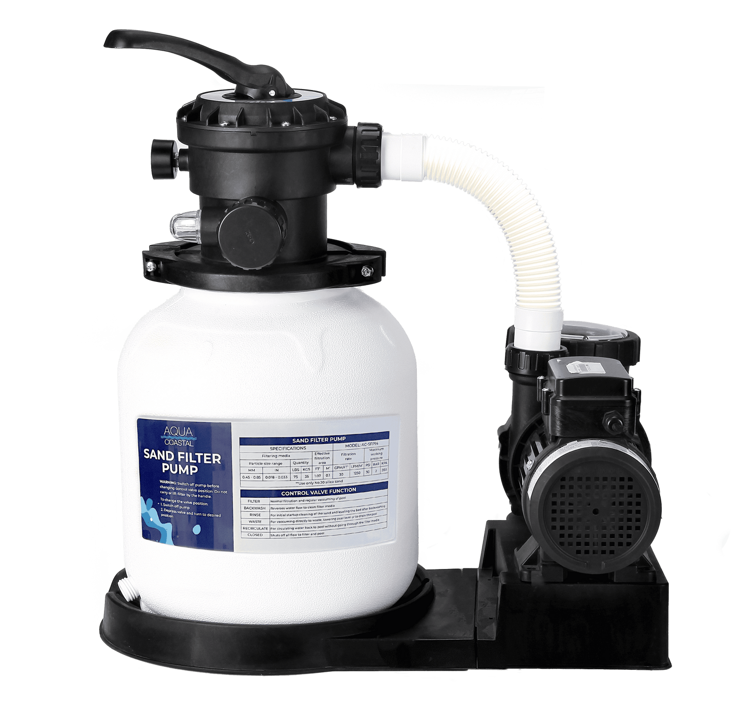 Aqua Coastal 14" Sand Filter/ 0.6 HP Pump, A/G System