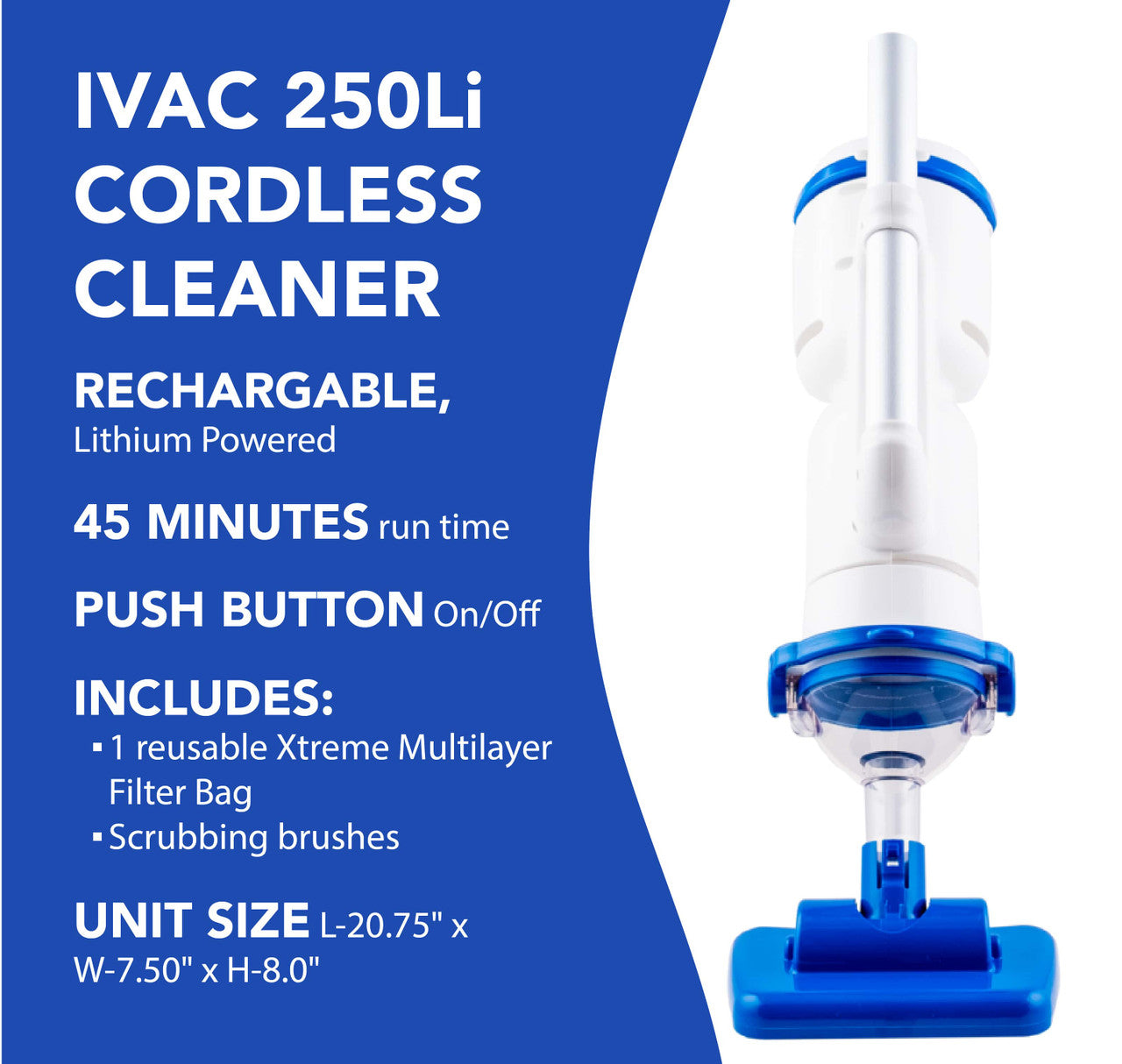 Water Tech iVac250Li Pool Cleaner