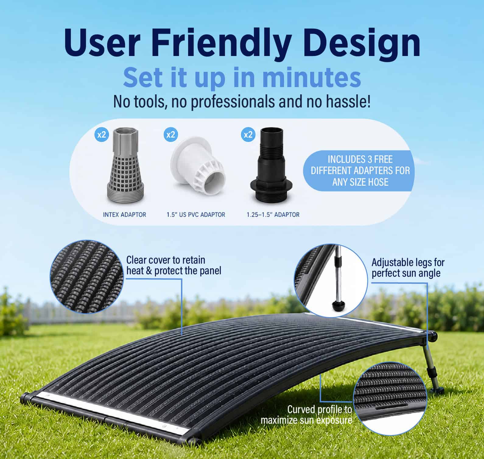 AquaCurve PRO Solar Pool Heater - International Pool & Spa