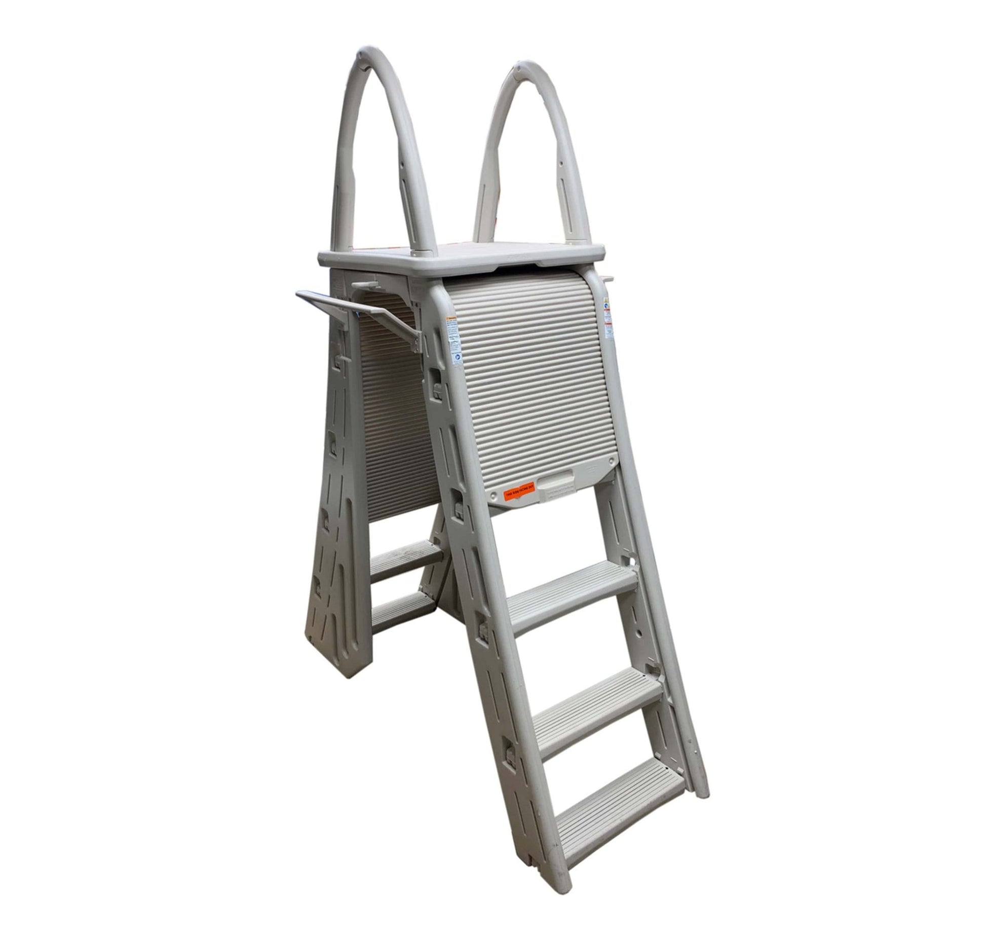 Confer Above Ground A - Frame Ladder with Roll Guard - interpools